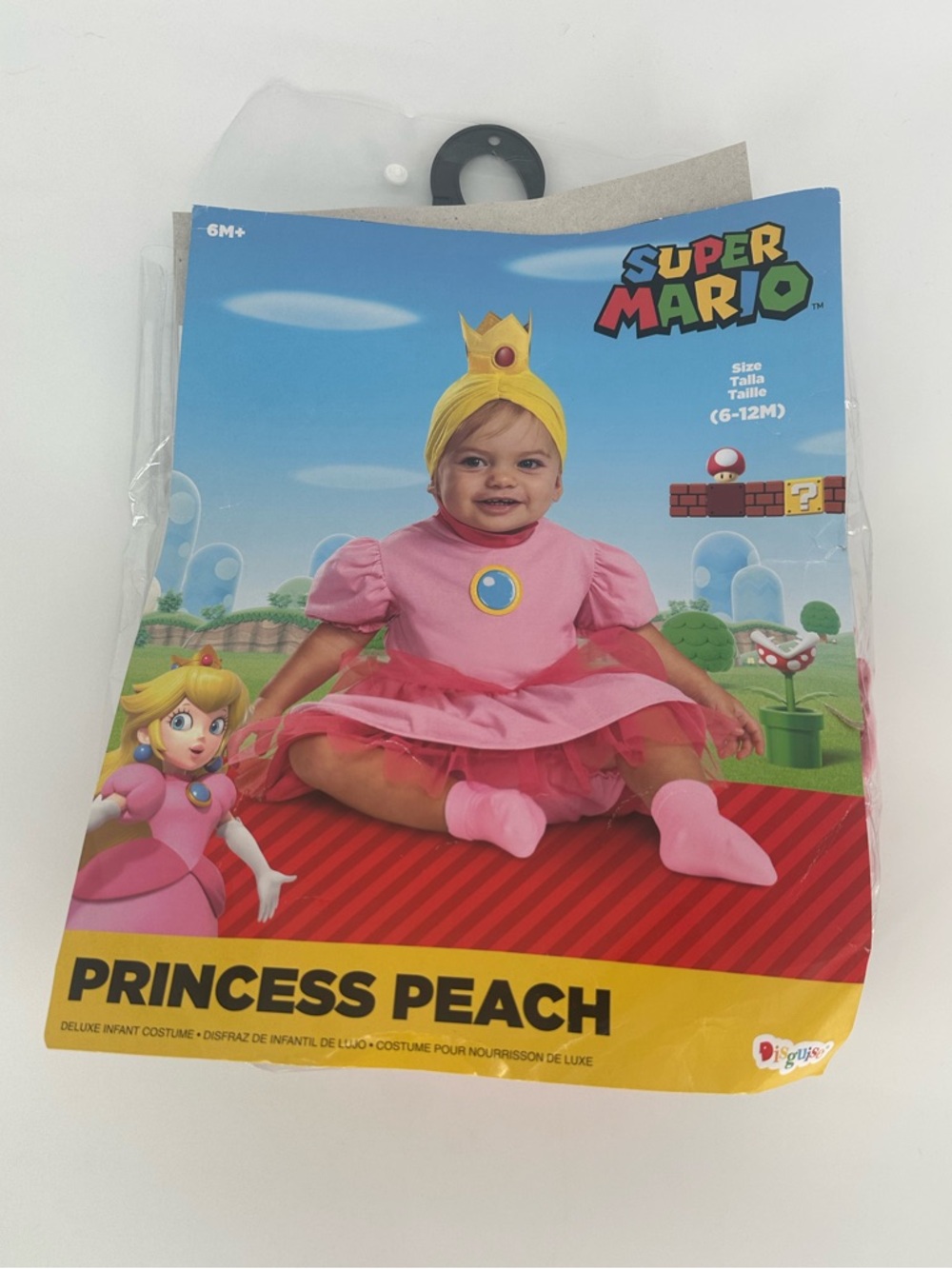 Super Mario Princess Peach Infant Costume - Pink 6-12 Months Baby Halloween